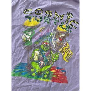 Purple Cosmic Turtle Shirt Size M